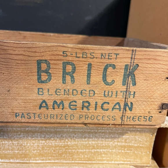 vintage kraft brick cheese wood box - Picture 4 of 9